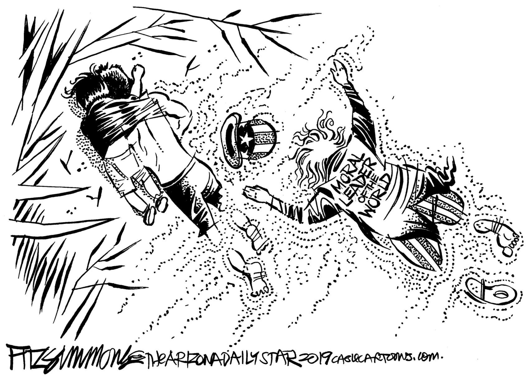 Daily Fitz Cartoon: Moral Leader